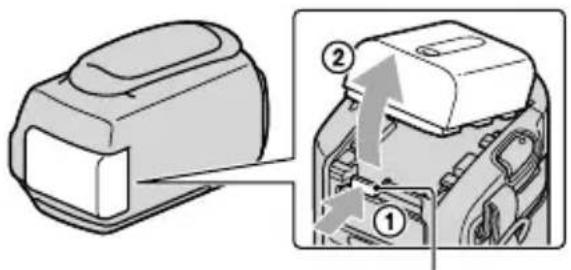 SONY HDRXR350VEB - Per rimuovere la batteria - 1