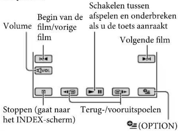 SONY HDRCX116EB - Raak het tabblad of aan en selecteer vervolgens de film die u wilt afspelen. - 1