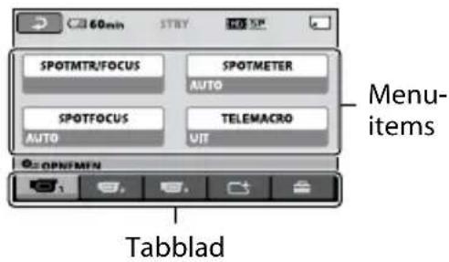 SONY HDRCX116EB - Gebruiken van OPTION MENU - 1