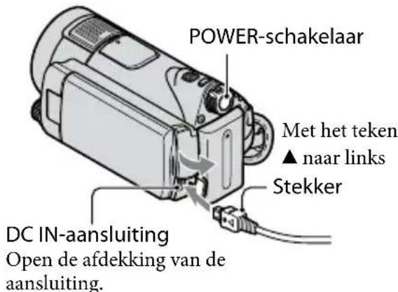 SONY HDRCX116EB - De accu opladen met alleen de netspanningsadapter - 1
