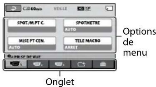 SONY HDRCX116EB - Utilisation du OPTION MENU - 1