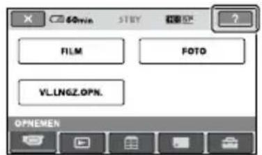 SONY HDRCX116EB - De uitleg over het HOME MENU (HELP) weergeven - 1
