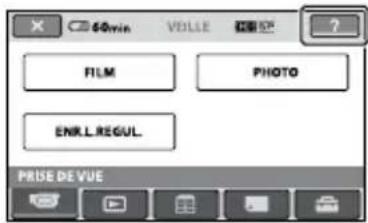 SONY HDRCX116EB - Pour afficher l'explication du HOME MENU (HELP) - 1