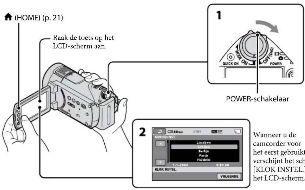 SONY HDRCX116EB - Stap 2: De datum en tijd instellen - 1