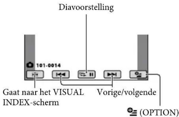 SONY HDRCX116EB - Raak het tabblad aan en selecteer het stilstaande beeld dat u wilt weergeven. - 1