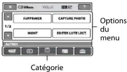 SONY HDRCX116EB - Utilisation du HOME MENU - 1