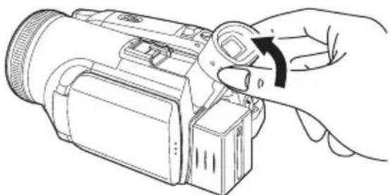 PANASONIC NVGS500B - Pour relever le viseur - 1