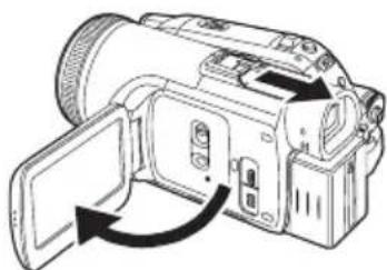 PANASONIC NVGS500B - ■ Het apparaat in- en uitschakelen met het LCD-scherm/de zoeker - 2