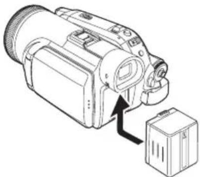PANASONIC NVGS500B - De accu plaatsen - 1