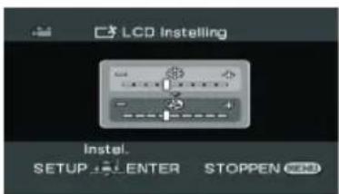 LCD Instelling Instal. SETUP ENTER STOPPEN