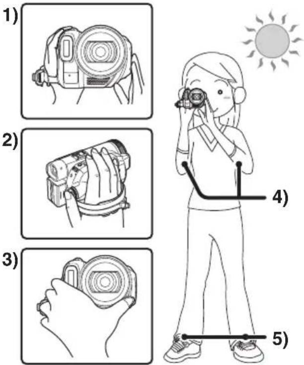 PANASONIC NVGS500B - Het vasthouden van de camera - 1
