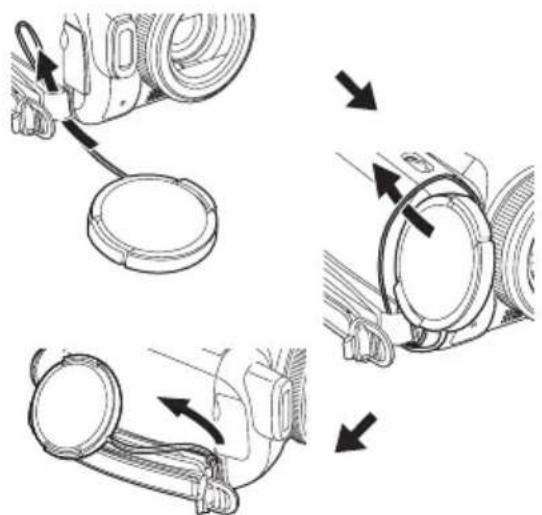 PANASONIC NVGS500B - De lensdop bevestigen - 1