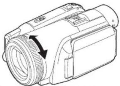 PANASONIC NVGS500B - Tournez la bague de mise au point pour régler la mise au point. - 1