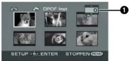 DPOF Inst. SETUP ENTER STOPPEN