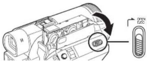 PANASONIC NVGS500B - Insertion/retrait d'une cassette - 1