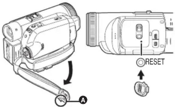 PANASONIC NVGS500B - 2: "APPUYEZ SUR RESET" est affiché. - 1