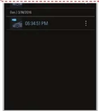 Thinkware Dashcam F750 - Menu de la liste d'enregistrement - 12