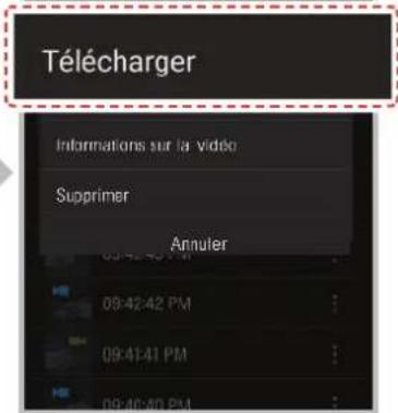 Thinkware Dashcam F750 - Menu de la liste d'enregistrement - 8