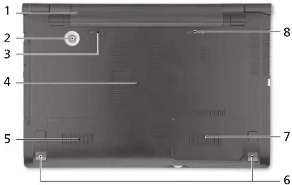 ACER Aspire 8943G - Pohlad zdola - 1