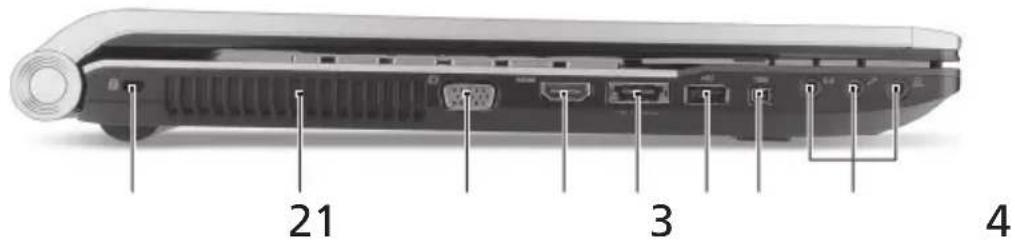 ACER Aspire 8943G - Fra venstre - 1