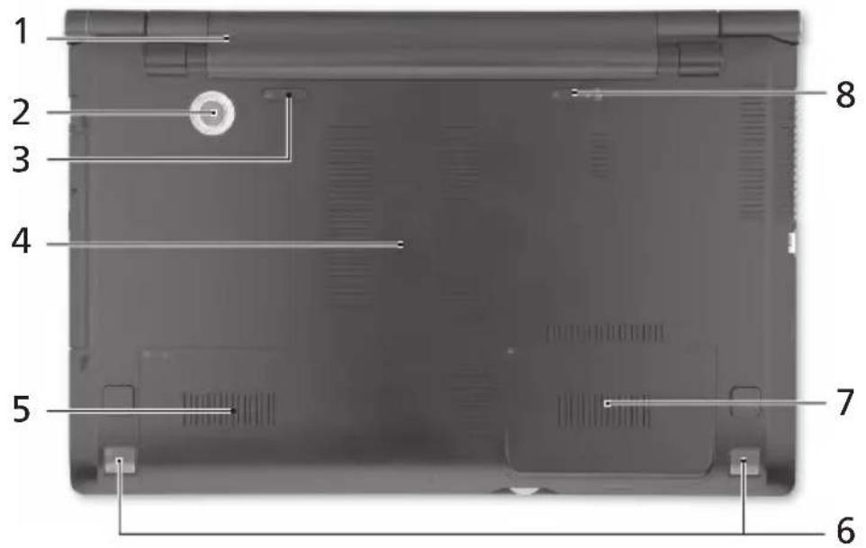 ACER Aspire 8943G - Pogled od spodaj - 1