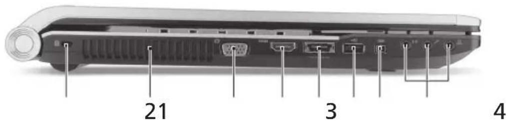 ACER Aspire 8943G - Bal oldali nézet - 1