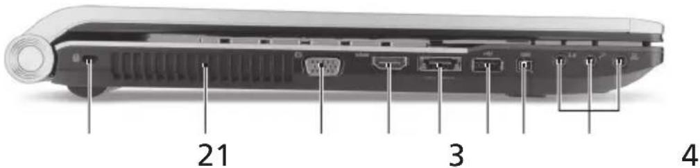 ACER Aspire 8943G - Venstre visning - 1