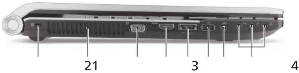 ACER Aspire 8943G - Pandangan kiri - 1