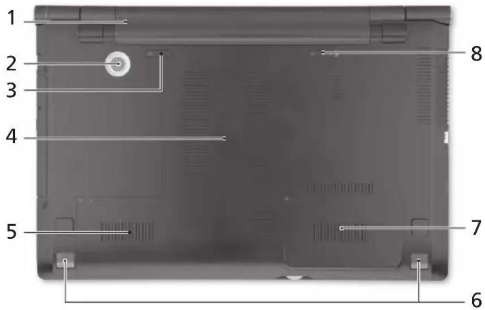 ACER Aspire 8943G - Vista de la base - 1