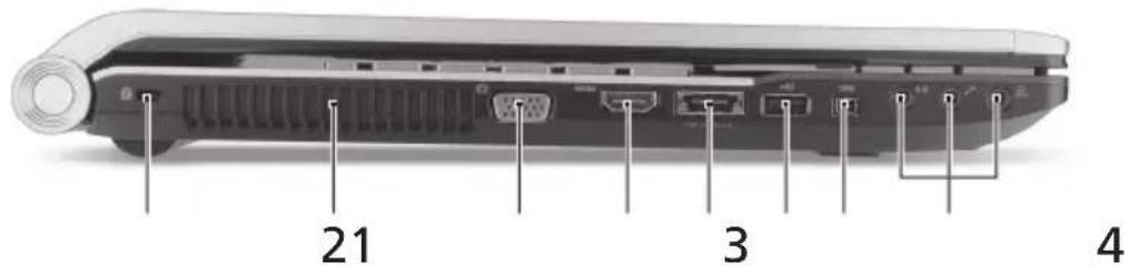 ACER Aspire 8943G - Vy fran vänster - 1