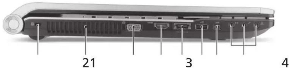 ACER Aspire 8943G - Vaizdas iš kairës - 1