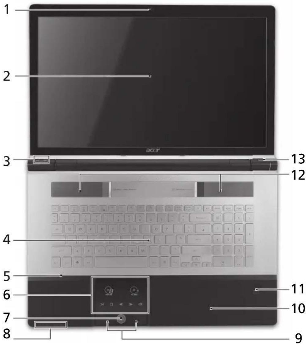 ACER Aspire 8943G - Vista dall'alto - 1