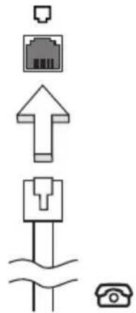 Diagram showing four types of electrical connectors: socket, switch, plug, and telephone