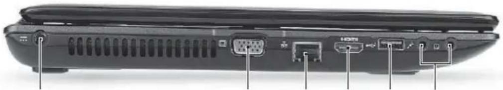 ACER Aspire 1810T - Skats no kreisās puses - 1