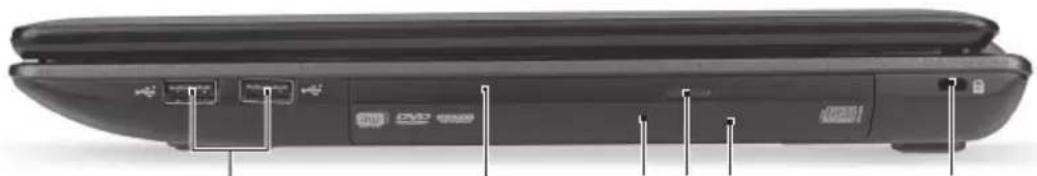 ACER Aspire 1810T - 右视图 - 1