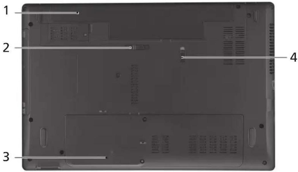 ACER Aspire 1810T - Onderkant - 1