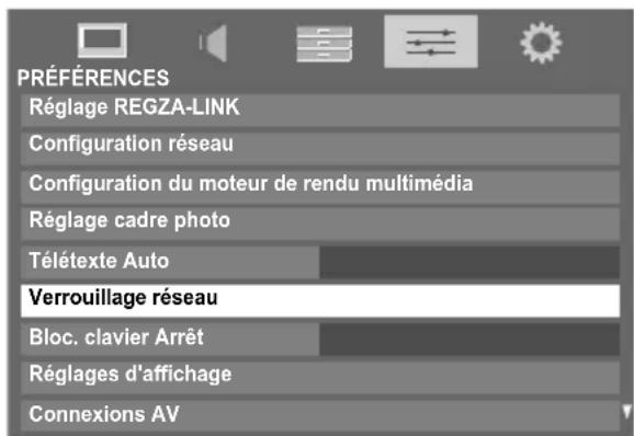 TOSHIBA 40SL733 - Verrouillage réseau (modèles VL uniquement) - 1