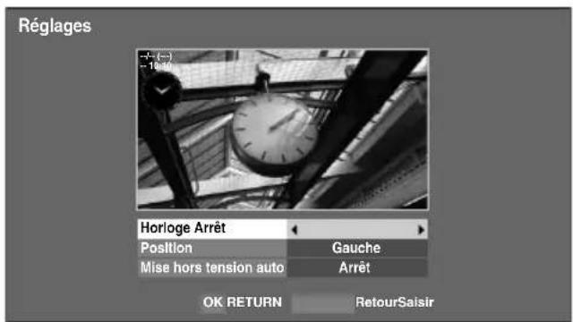 TOSHIBA 40SL733 - Appuyez sur ▲ ou ▼ pour sélectionner Horloge, Position ou Mise hors tension auto - 1