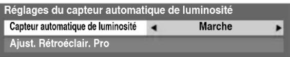 TOSHIBA 40SL733 - Réglages du capteur automatique de luminosité - 1