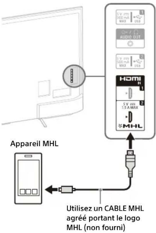 SONY KD55X8509C - Pour raccorder le décodeur satellite - 3