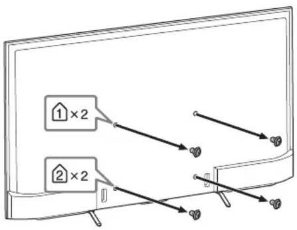 SONY KD55X8509C - Demontaż wkrętów z tylnego panelu telewizora (KD-75/65X850xC) - 1