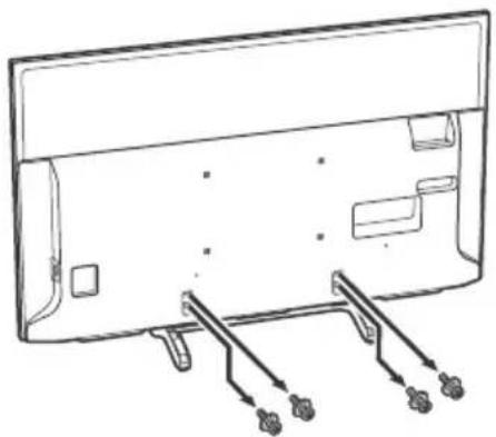 SONY FW55XE8001 - Az asztali állvány leválasztása a TV-röl - 1