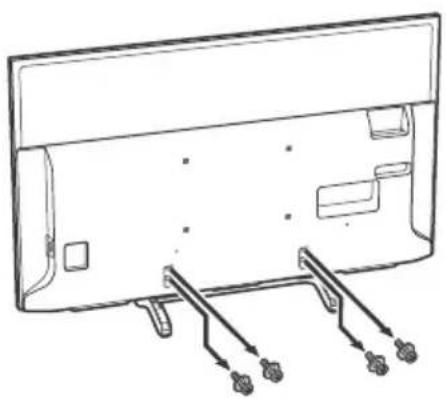SONY FW55XE8001 - Para separar o Suporte de Fixação para Mesas do televisor - 1