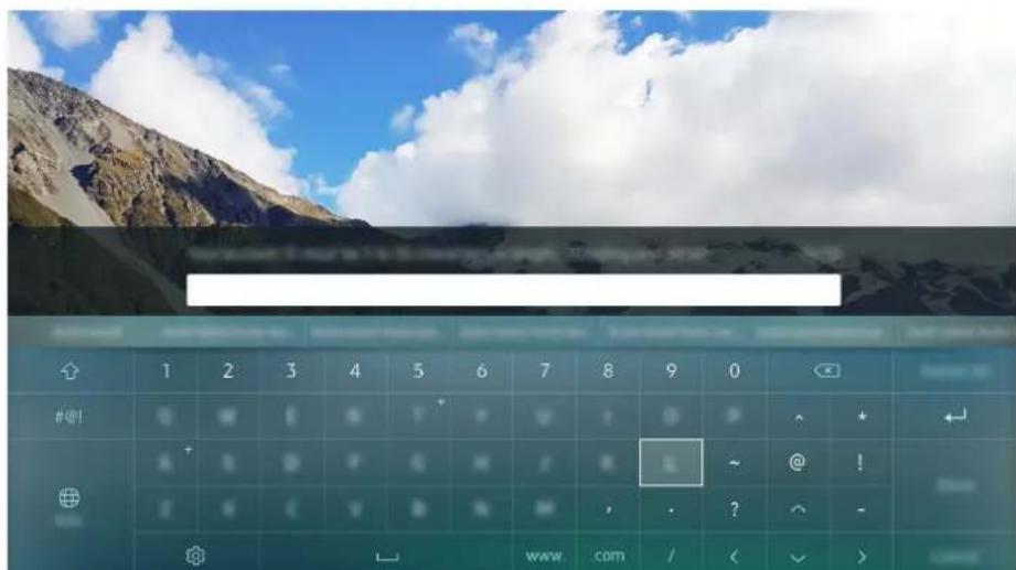 SAMSUNG UE32K5500 - Saisie de texte à l'aide du clavier QWERTY à l'écran - 1