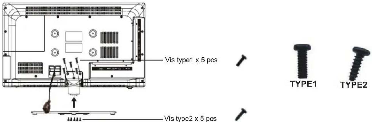 VIEWSONIC CDE6500L - Installation du socle (pour 42") - 1