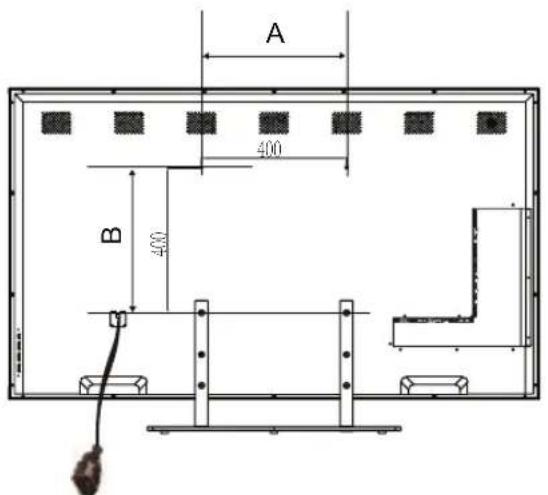 VIEWSONIC CDE6500L - Spécifications du kit de montage mural (VESA) - 3