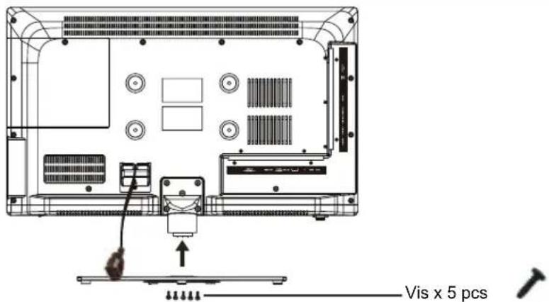 VIEWSONIC CDE6500L - Installation du socle (pour 32") - 1