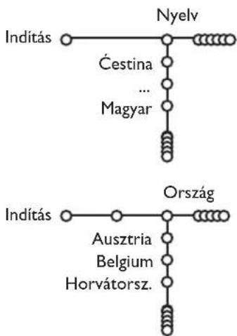 PHILIPS 32PW9521 - A menu nyelvezet vagy ország kivalasztása - 1