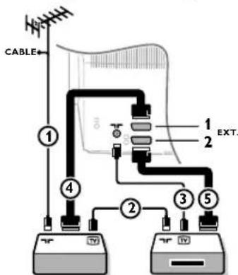 PHILIPS 32PW9521 - A decoder és a videomagnó - 1