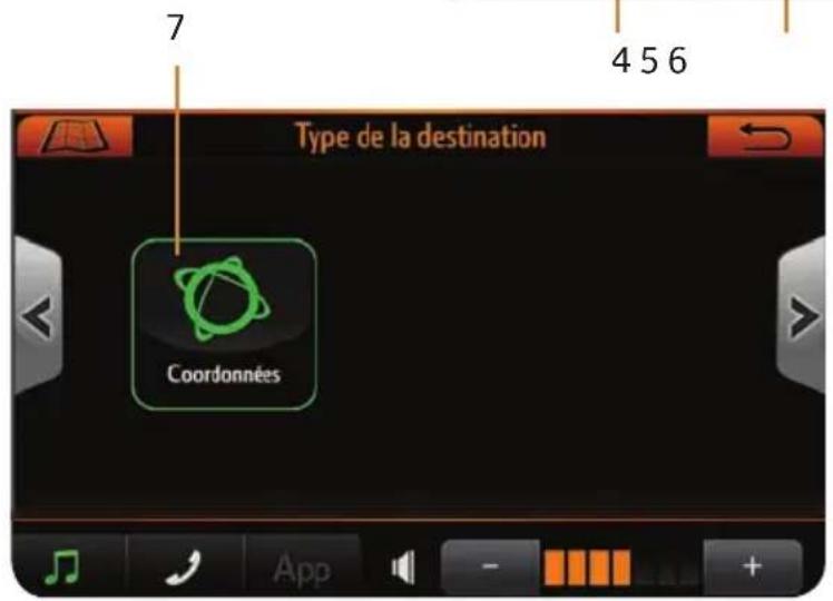 TOYOTA Aygo XNav - LE MENU TYPE DE LA DESTINATION - 2